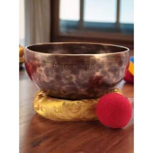 王师兄颂钵满月钵乐器尼泊尔手工纯铜桑塔钵碗瑜伽静心冥想六字钵