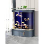 鱼缸客厅大型落地壁挂式 集成玻璃办公室锦鲤生态水族馆2025新款