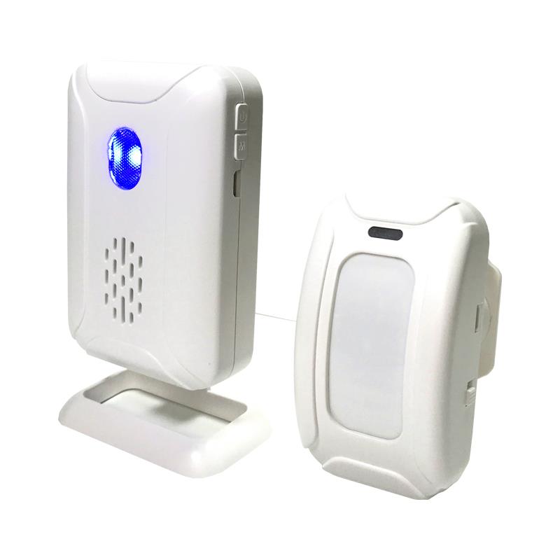 超市提醒红外线 线感应器两件式迎宾器语音商铺门铃进门你好欢迎