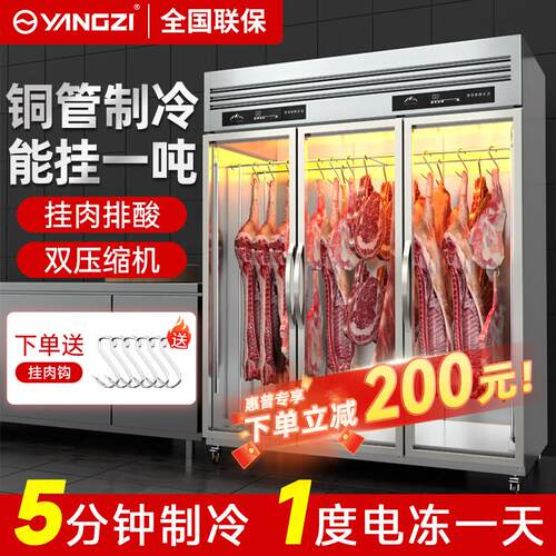扬子商用挂肉柜牛肉羊肉排酸冷藏保鲜展示柜立式鲜肉冷藏冷冻冰柜