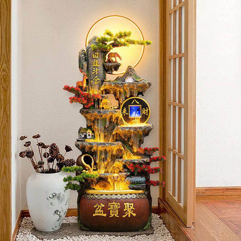 假山流水喷泉客厅循环水生财景观招财风水轮办公室落地装饰品摆件,家居饰品,流水摆件,淘宝优惠券,粉丝福利购,淘宝优惠卷