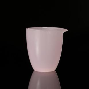 匀杯公杯 贵妃粉玉瓷公道杯高端单个功夫茶具玻璃分茶器耐高温日式