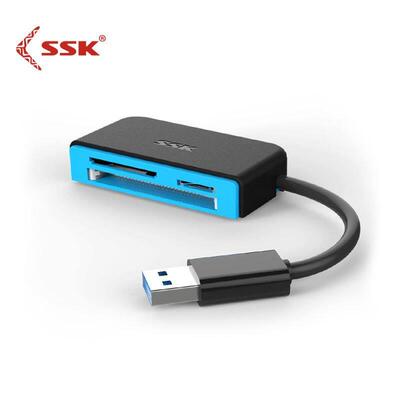 包邮SSK飚王读卡器多合一SCRM330 高速USB3.0 TF/SD/CF读卡器