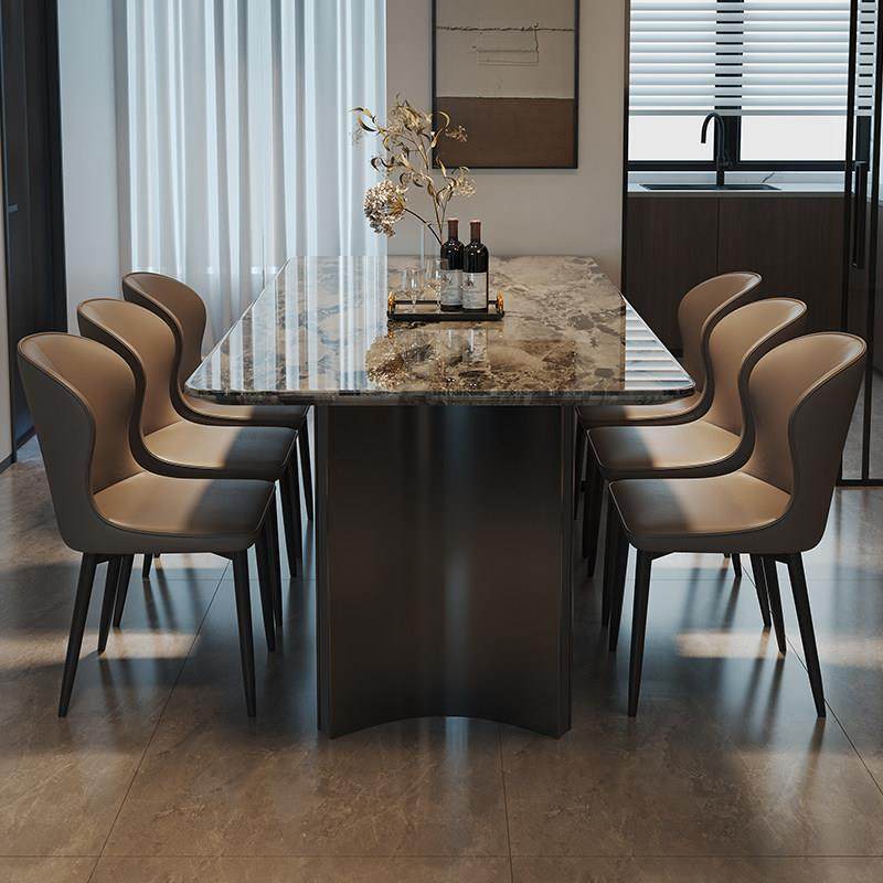 轻奢高级感大理石餐桌现代简约长方形家用餐桌椅组合小户型吃饭桌,住宅家具,大理石餐桌,淘宝优惠券,粉丝福利购,淘宝优惠卷