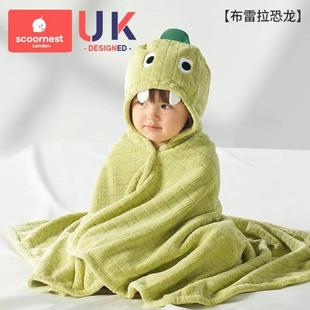 洗澡寶寶新生浴巾女孩斗篷幼親膚 速干兒童嬰兒帶帽超軟浴袍秋冬季
