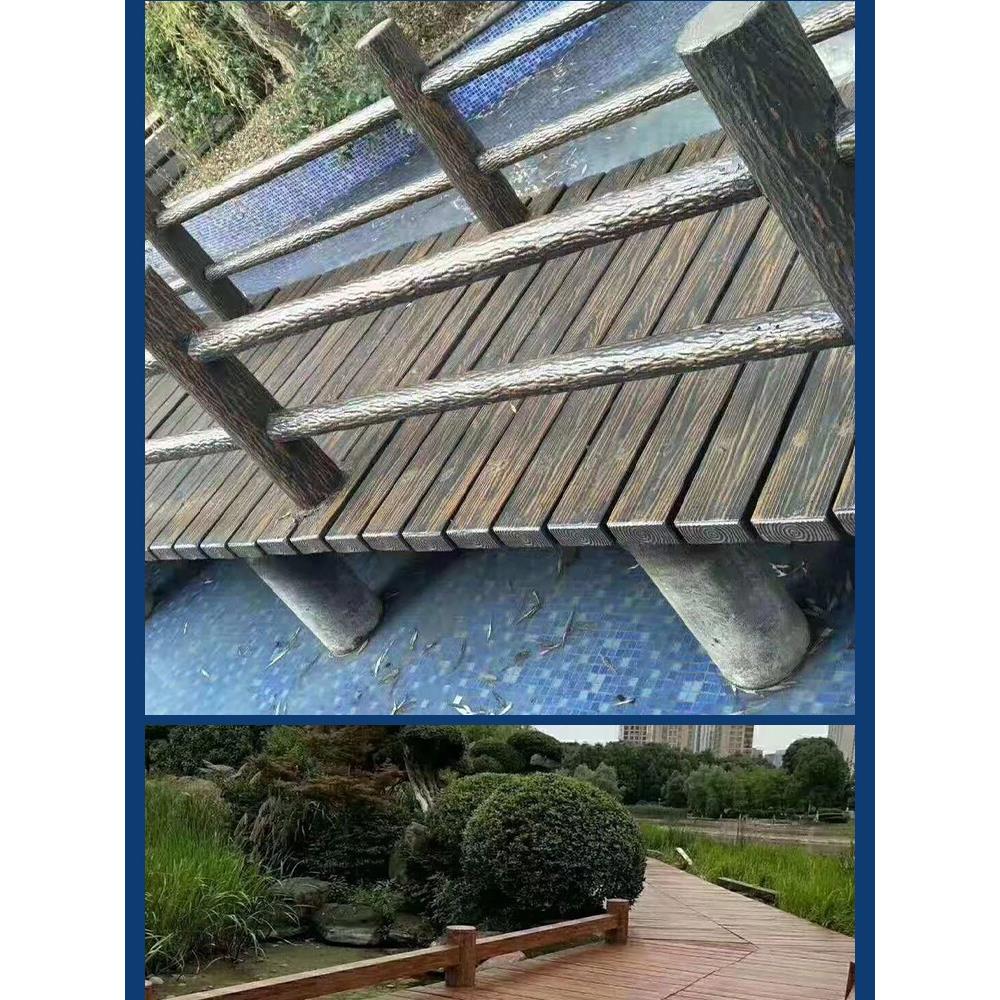 彷木地板模具公园园林景观地砖脚石老树水泥制品木纹塑料磨具