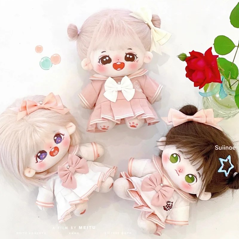 碳酸起泡20cim娃衣雾落轻空百褶裙连衣裙无属性棉花娃娃衣服