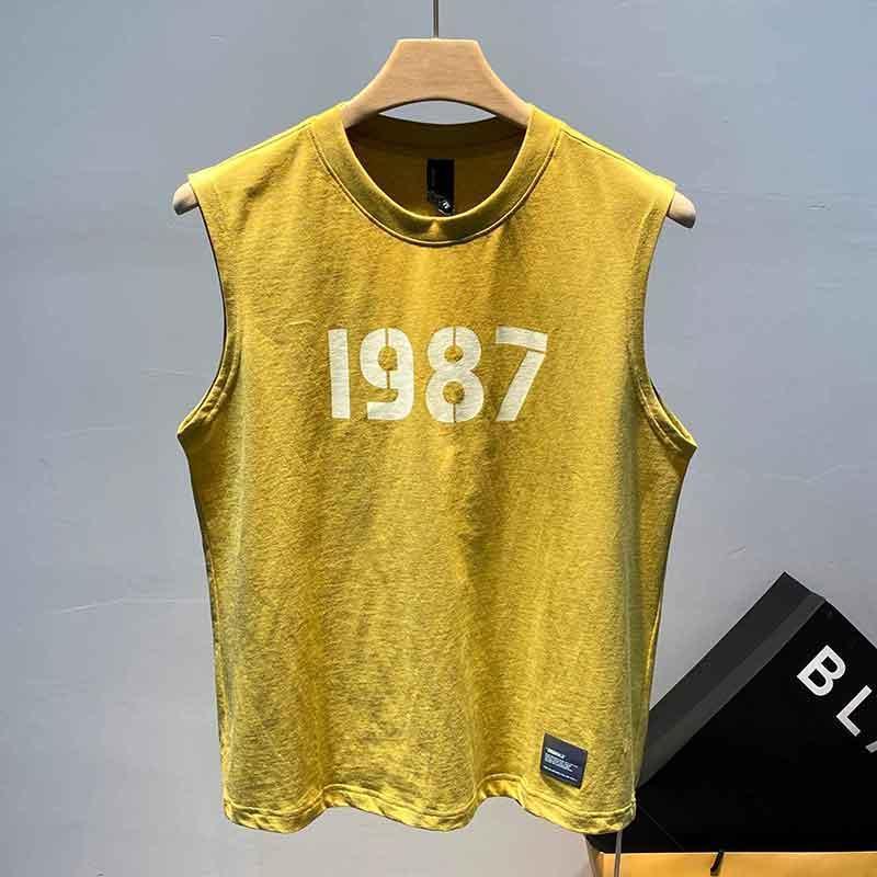 大码300斤男生海边穿搭背心男夏季宽松内搭坎肩美式外穿无袖t恤潮