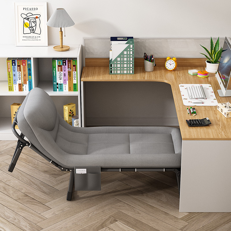 单人折叠床办公室午休神器家用陪护简易小床工位小空间午睡椅躺椅