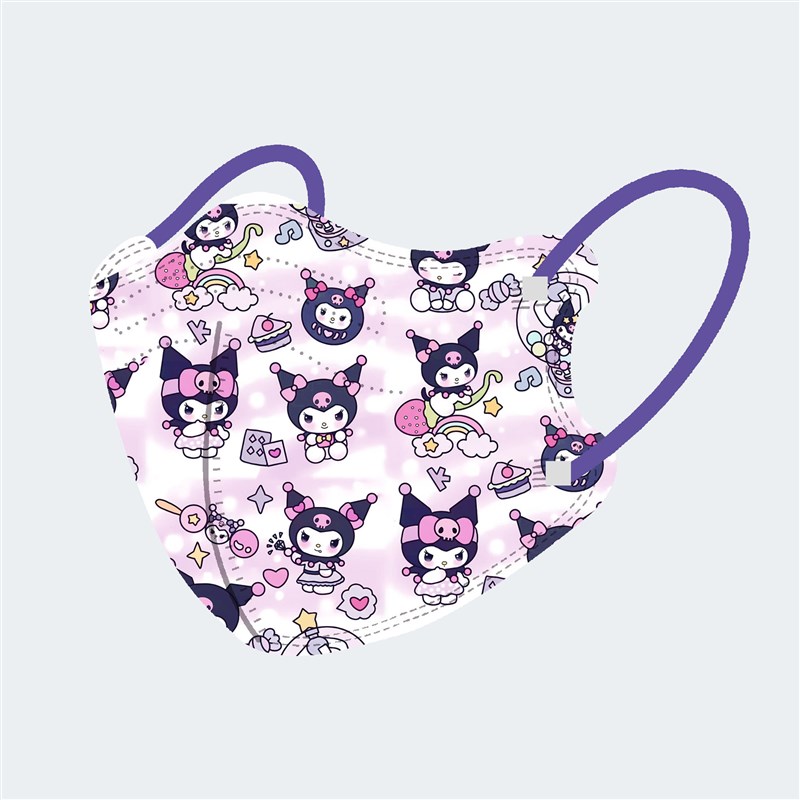 新款库洛米儿童4D立体r一次性口罩可爱卡通春秋款学生透气防护面