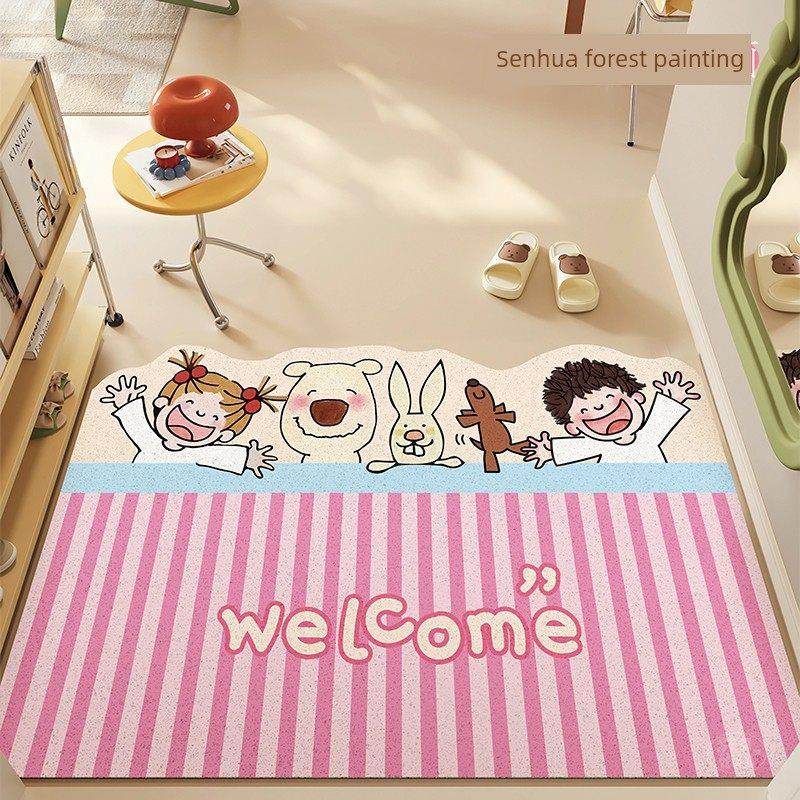 入口地垫2025新地毯创意可可酱丝圈入口地垫入口门除尘脚垫,居家布艺,入户地垫,淘宝优惠券,粉丝福利购,淘宝优惠卷