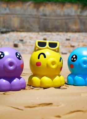 海边沙滩玻璃钢章鱼打卡座椅雕塑海洋馆名宿主题活动美陈装饰摆件