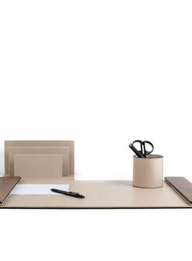 木纹储物桌垫模型房书房笔架办公桌垫写字台皮革笔记本电脑垫