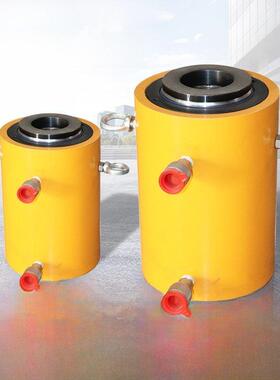 空心液压缸30T60T100T双动分离式空心液压缸0kg顶置电动液压缸