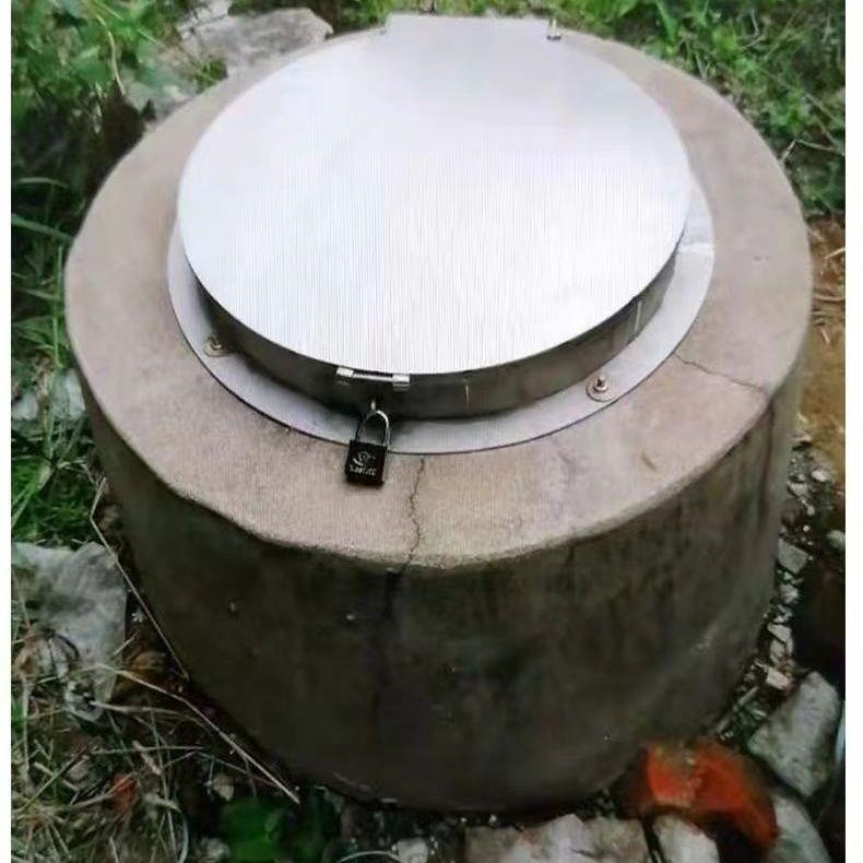 现货304不锈钢带锁防盗井盖圆形方形装饰家用高筒窨井盖雨水篦子