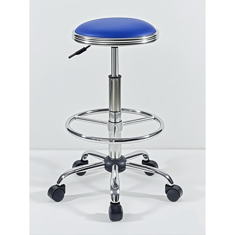 滑轮高脚凳实验室医院凳子车间流水线工作升降转椅高脚圆凳无靠背