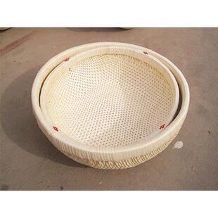 藤篮馒头针线活水果天然柳条篮储物蓝色婚礼手工环保柳条篮可水洗