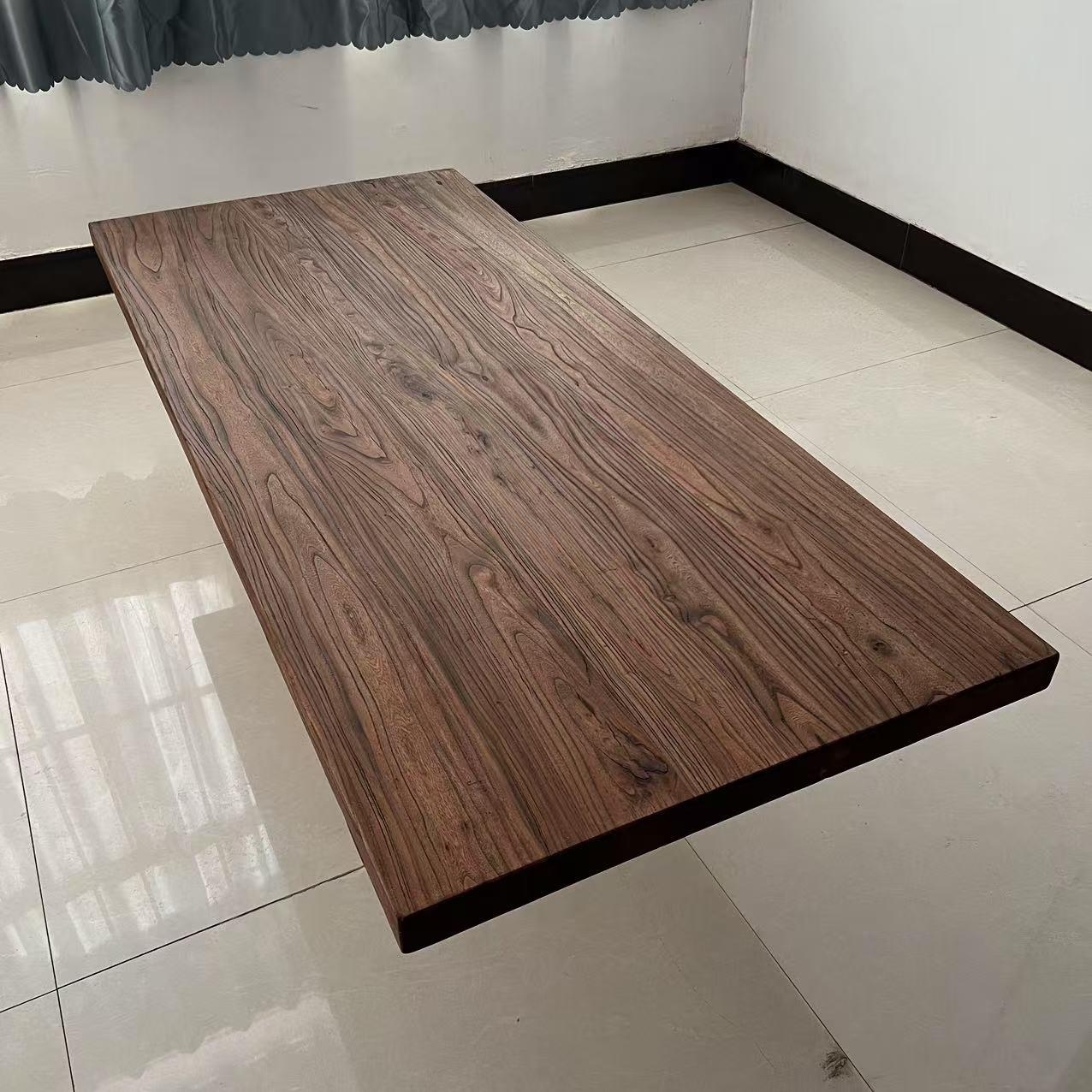 老榆木板实木板原木桌面板实木板材飘窗板定制茶台桌面板实木大板