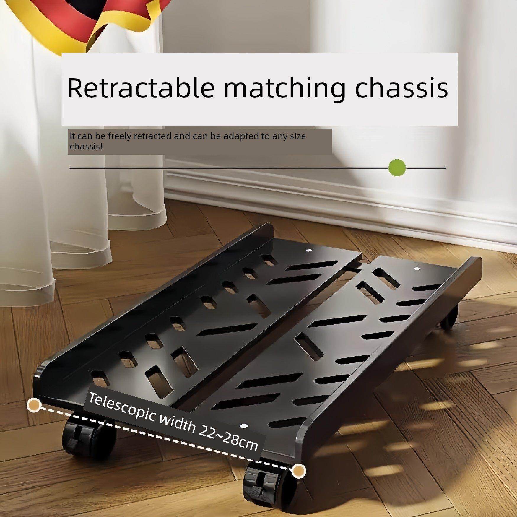 台式电脑主机支架可移动滑轮底座桌面机箱存储支架存储架组织架