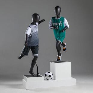 儿童运动模特道具人偶跑步假人体服装店童装模特展示架全身青少年