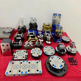 睿牌五轴自定心虎钳CNC加工中心零点快换多工位铣床机床夹具精密