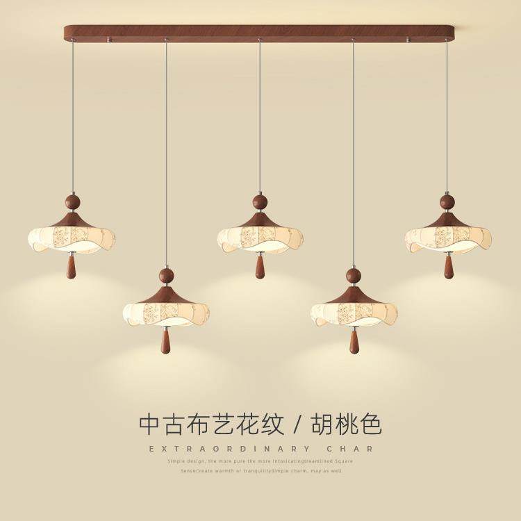 法式中古风餐厅吊灯宋氏美学印花布艺复古护眼吧台饭厅餐桌灯具,家装灯饰光源,餐厅吊灯,淘宝优惠券,粉丝福利购,淘宝优惠卷