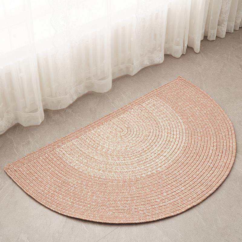 Sk编织地毯客厅咖啡桌入口门垫手工斯堪的纳维亚浴室摄影家半圆形,居家布艺,地毯,淘宝优惠券,粉丝福利购,淘宝优惠卷