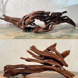 鱼缸造景沉木80-100cm大号大型拱桥型南美风飘枝躲避树桩摆件专用