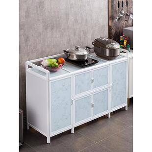 厨房置物架落地多层铝制餐边收纳柜多功能微波炉烤箱切菜储物橱柜