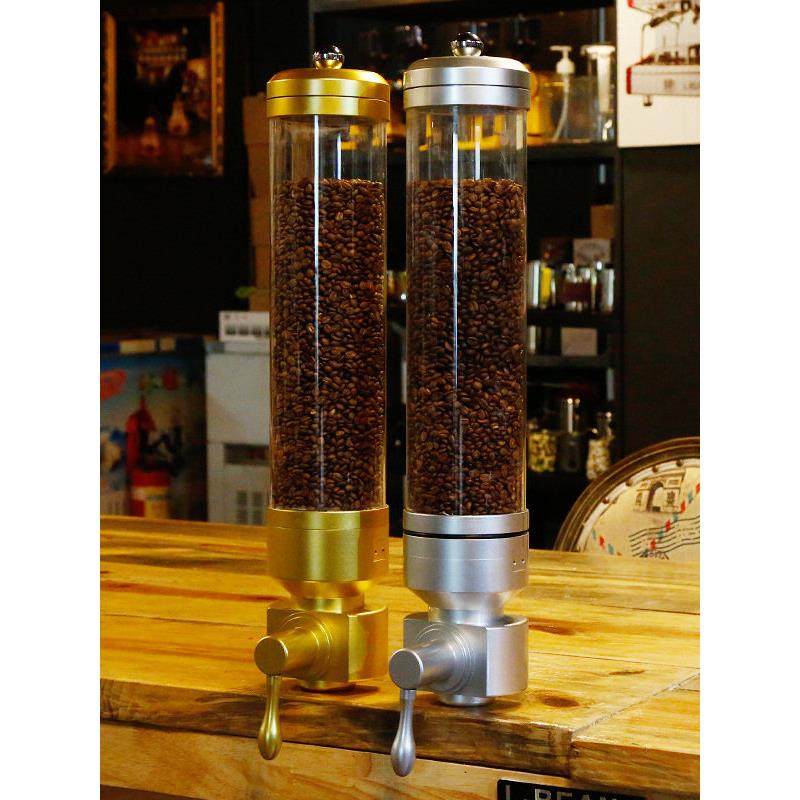 挂壁式咖啡储豆罐 咖啡豆桶展示架 咖啡豆展示罐商用圆形密封罐