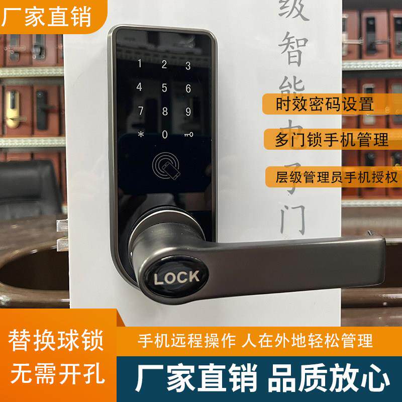 app智能锁室内卧室球形锁遥控密码智能指纹门禁读卡机木门替换球