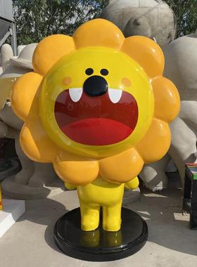 玻璃钢卡通雕塑定制户外大型吉祥物网红熊模型现货彩绘人物摆件