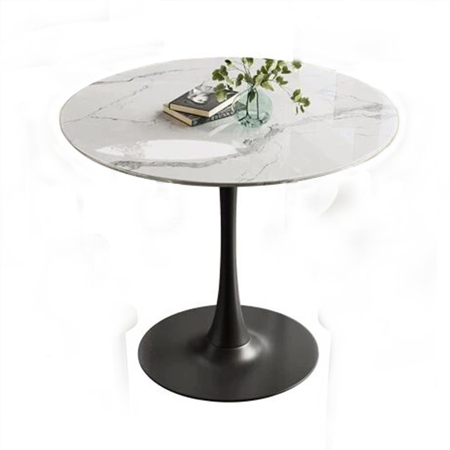 轻奢售楼处部洽谈桌椅组合接待谈判小圆桌一桌四椅套装一米餐桌80