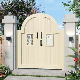 法式入户花园门小院门铝合金庭院大门农村自建房大门院子大门定制