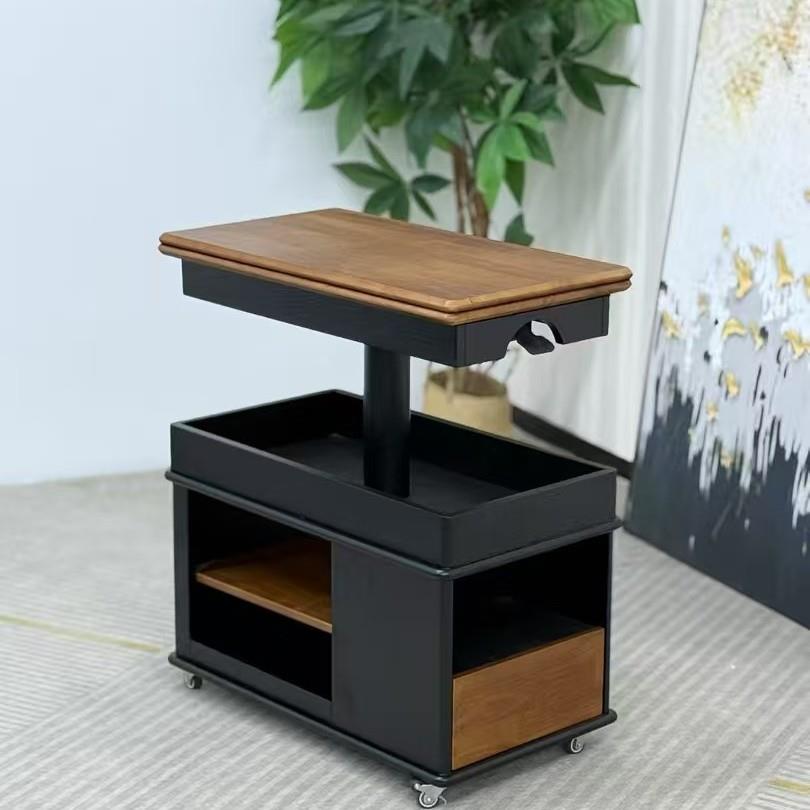实木升降茶几客厅小户型茶桌家用茶台可移动可折叠多功能沙发边几