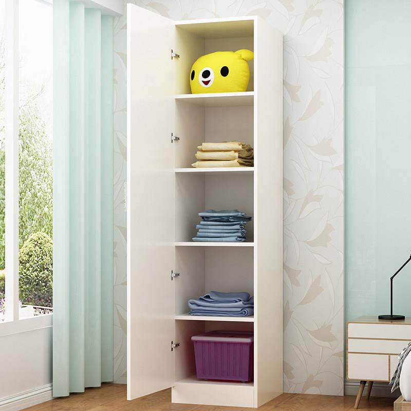 实木衣柜简约现代单门衣柜儿童窄小衣柜简易收纳柜 阳台柜 收纳柜