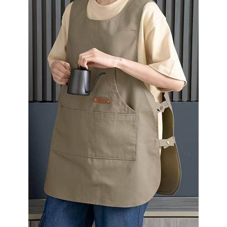 新款帆布无袖马甲式罩衣围裙咖啡饭店超市餐厅工作服男女,家庭/个人清洁工具,围裙,淘宝优惠券,粉丝福利购,淘宝优惠卷