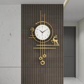 挂钟客厅2025新款 时钟创意格栅装 饰钟表艺术轻奢网红现代简约挂墙