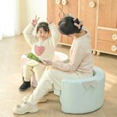 儿童圆形皮沙发创意沙发宝宝沙发单人卡通小沙发女孩公主懒人沙发