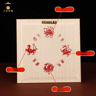 麒麟山海镇挂件户外铜牌室内挂画装饰门八卦镜凸面镜双麒麟山海镇