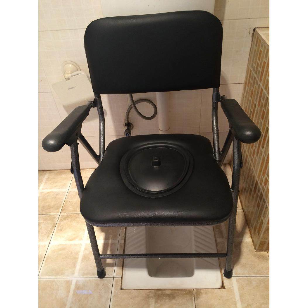 尚熙孕妇老年金属碳钢软坐垫大坐便椅带便盆坐便器移动如厕马桶