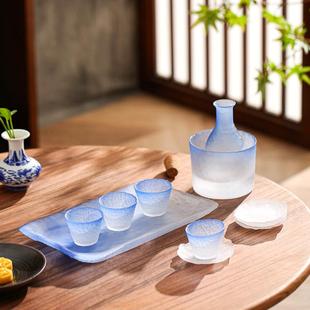 小酒杯套装 围炉冰茶工具日式 酒杯清酒酒具酒壶白酒家用分酒器玻璃