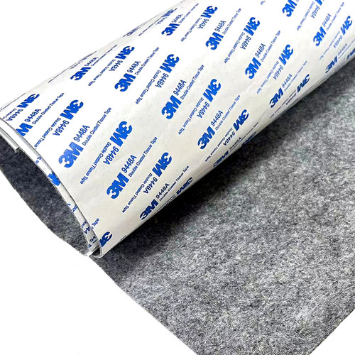 毛毡布3M背胶无纺布 耐高温汽车隔音I防震后备箱垫装饰自粘绒布
