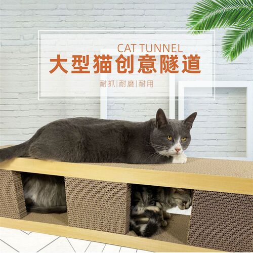 超大型磨爪板立式猫爬架特大号瓦楞纸F猫隧道款猫抓板猫窝猫咪玩
