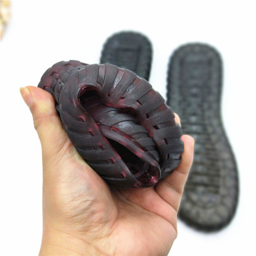 升级款手工钩f针编织水晶鞋底牛筋底透明防滑耐磨柔软冬季勾泡芙