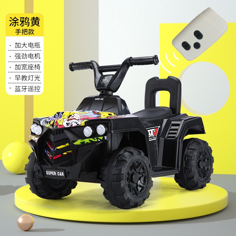 儿童电动四轮越野车o可坐大人小孩摇摆遥控玩具车儿童电动汽车