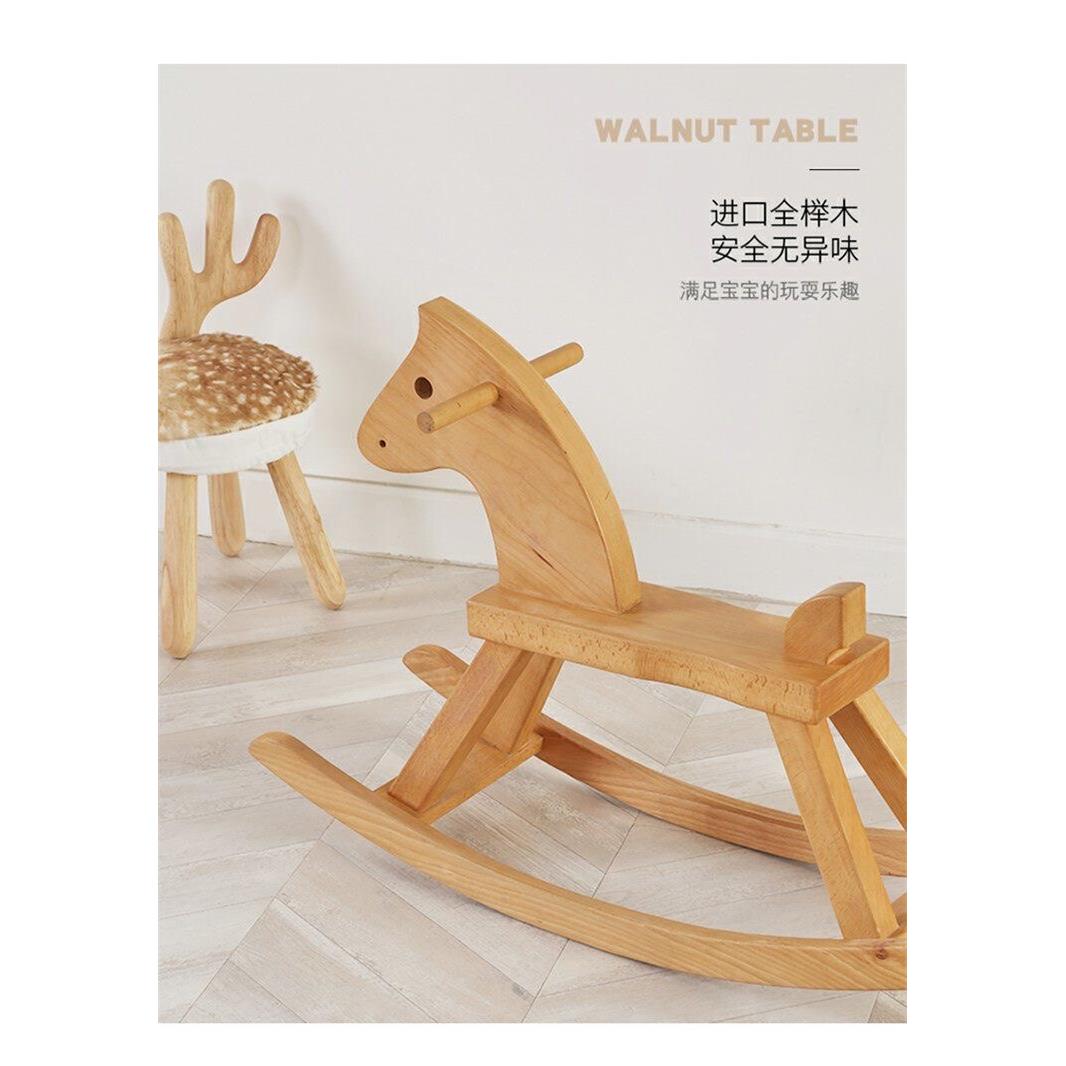 实木小木马儿童摇马哄宝宝网红幼儿小孩宝宝礼物摇马大人可坐