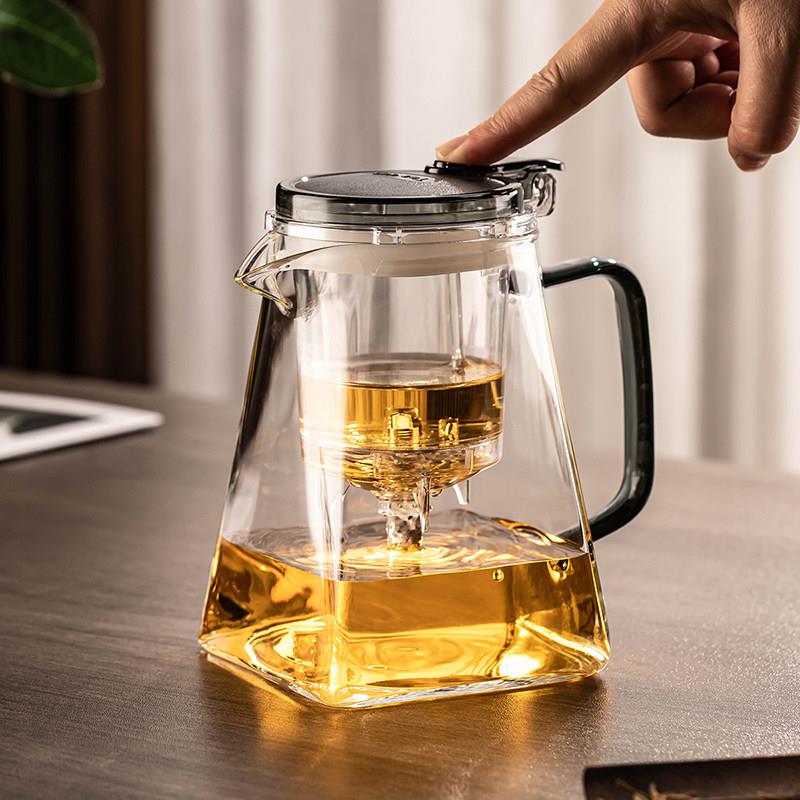 景德镇飘逸杯泡茶壶家用一键茶水分离泡茶杯2026新款耐热玻璃冲茶