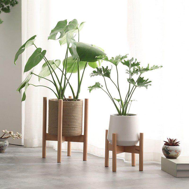 花架托架北欧花盆架十字花架子落地式置物架阳台客厅木绿萝盆栽架