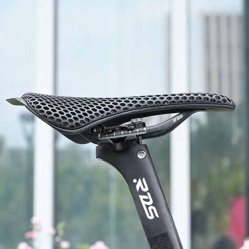 新款3D打印自行车碳纤维坐垫公路登山车短鼻中空车座垫透气鞍座